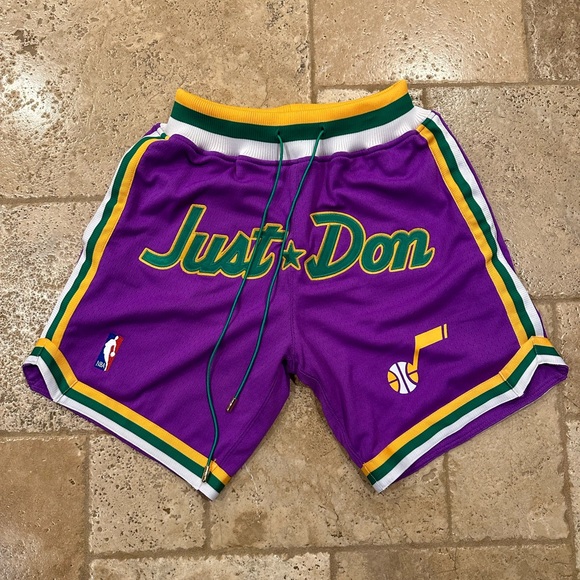 Just Don x Mitchell & Ness OG NBA Utah Jazz Purple Shorts